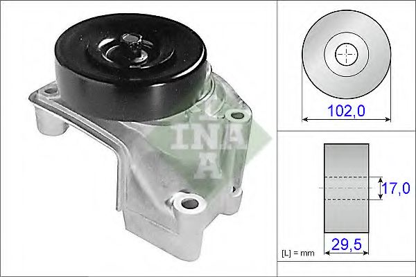 INA 534 0195 10 Belt Tensioner, v-ribbed belt